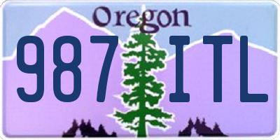 OR license plate 987ITL