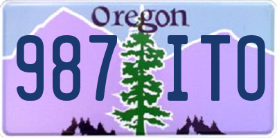 OR license plate 987ITO