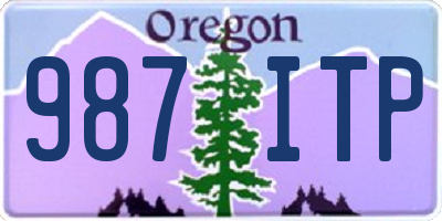 OR license plate 987ITP
