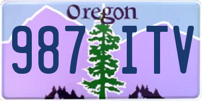 OR license plate 987ITV