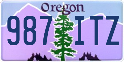 OR license plate 987ITZ