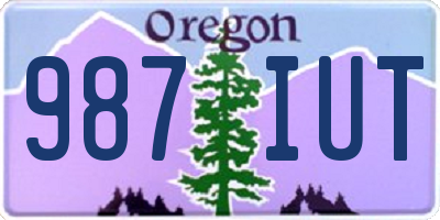 OR license plate 987IUT