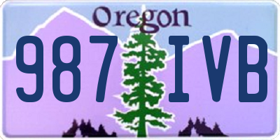 OR license plate 987IVB