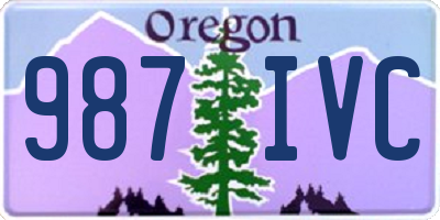OR license plate 987IVC