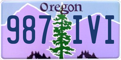 OR license plate 987IVI
