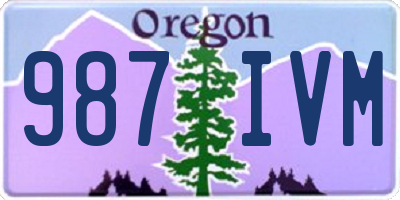 OR license plate 987IVM