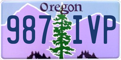 OR license plate 987IVP