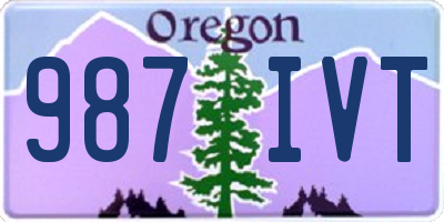 OR license plate 987IVT