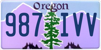 OR license plate 987IVV
