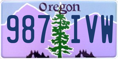 OR license plate 987IVW