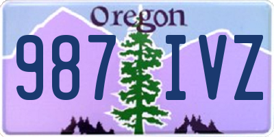OR license plate 987IVZ