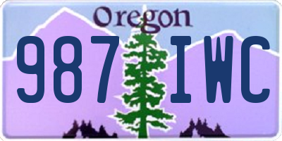 OR license plate 987IWC