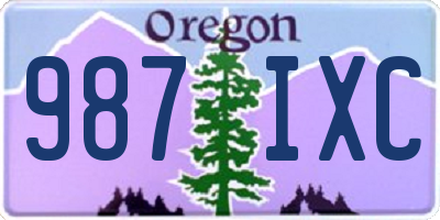 OR license plate 987IXC
