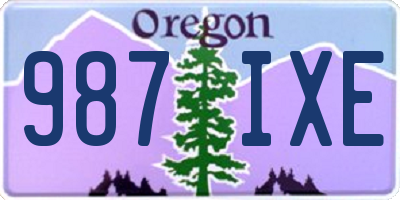 OR license plate 987IXE