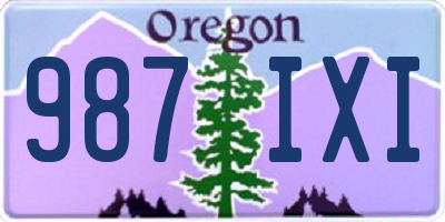 OR license plate 987IXI