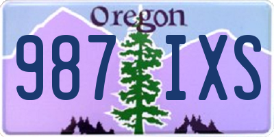 OR license plate 987IXS
