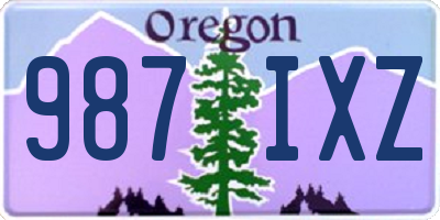 OR license plate 987IXZ