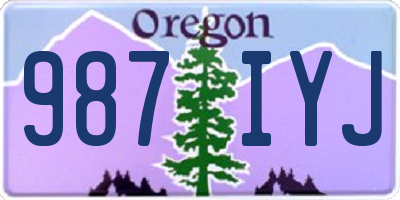 OR license plate 987IYJ