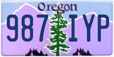 OR license plate 987IYP