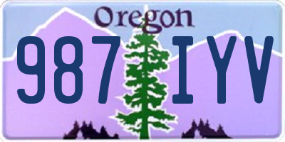 OR license plate 987IYV