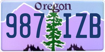 OR license plate 987IZB