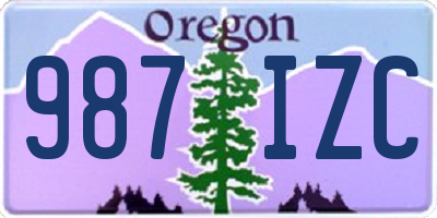 OR license plate 987IZC
