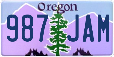 OR license plate 987JAM