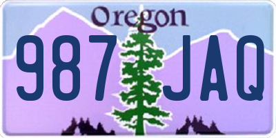 OR license plate 987JAQ