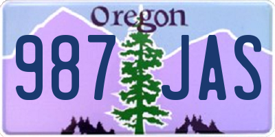 OR license plate 987JAS