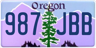 OR license plate 987JBB