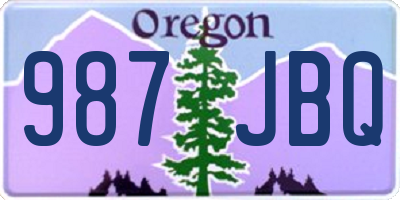 OR license plate 987JBQ