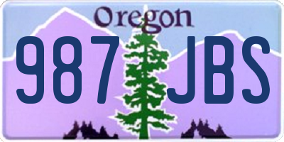 OR license plate 987JBS
