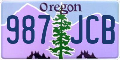 OR license plate 987JCB