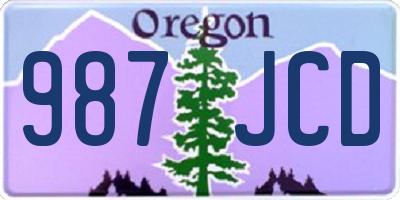 OR license plate 987JCD