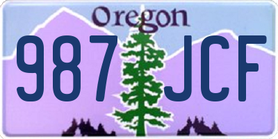 OR license plate 987JCF