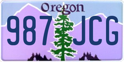 OR license plate 987JCG