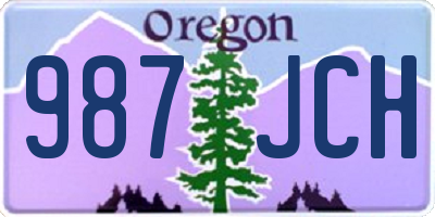 OR license plate 987JCH
