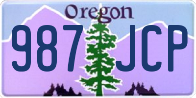 OR license plate 987JCP