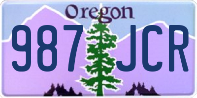 OR license plate 987JCR