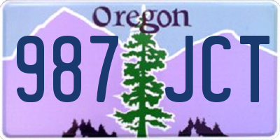 OR license plate 987JCT