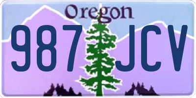 OR license plate 987JCV