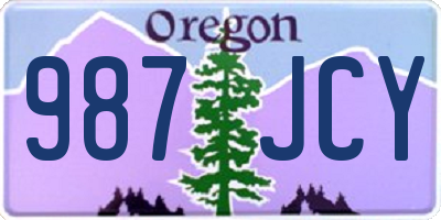 OR license plate 987JCY