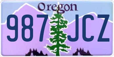 OR license plate 987JCZ