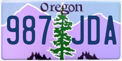 OR license plate 987JDA