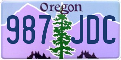 OR license plate 987JDC