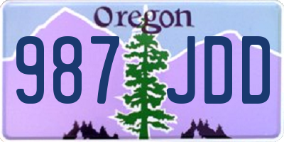 OR license plate 987JDD