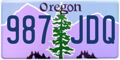 OR license plate 987JDQ