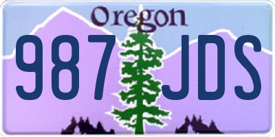 OR license plate 987JDS