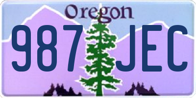 OR license plate 987JEC