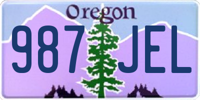 OR license plate 987JEL